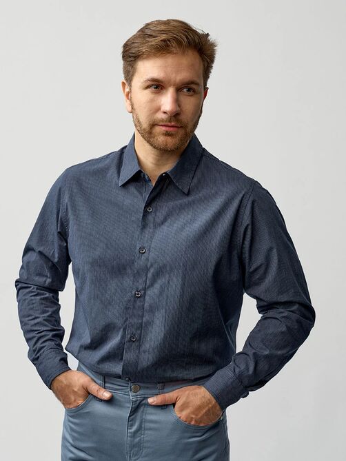 Фото 1 - Мужская рубашка, I-RLC155-1 