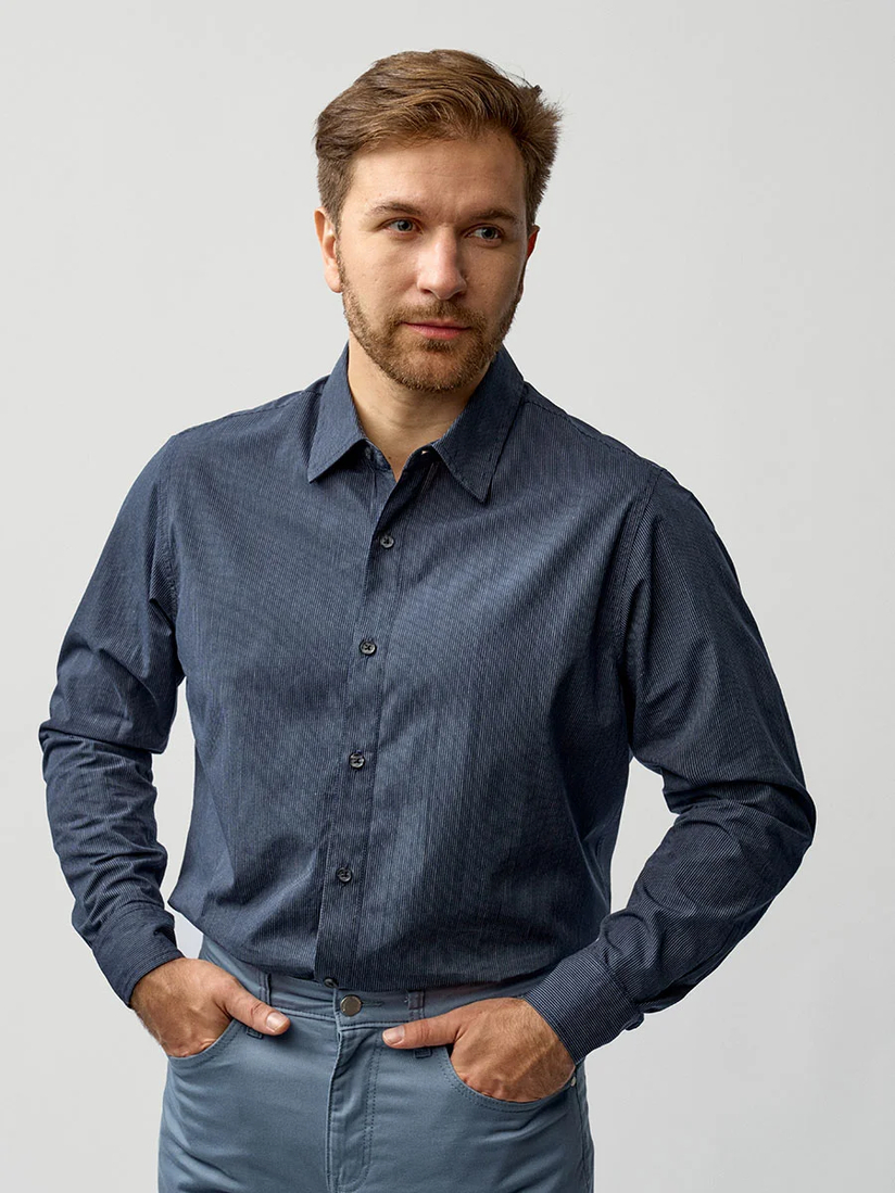 Фото 1 - Мужская рубашка, I-RLC155-1 